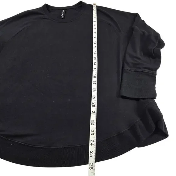 Athleta Mindset Sweatshirt Size 1X Black Soft Nirvana Knit #472751 - Picture 9 of 10